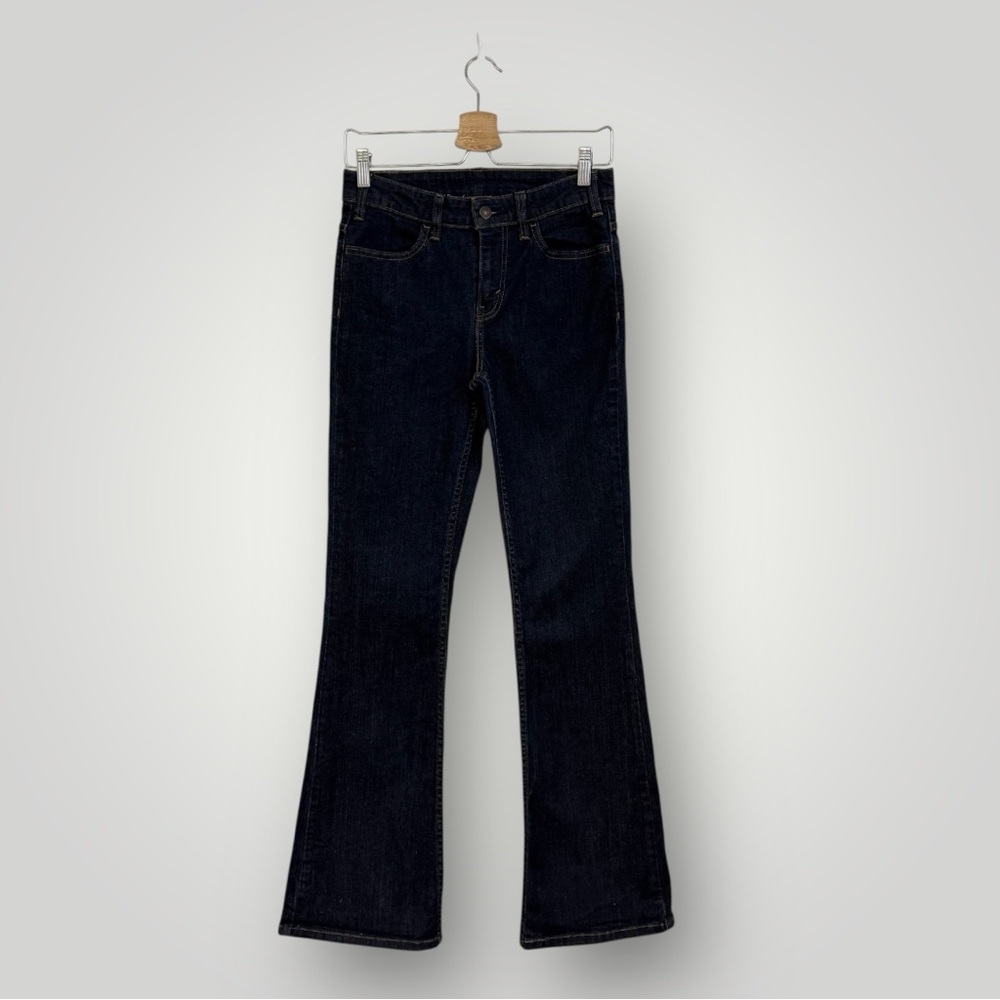Levi’s Flare Dark Wash Y2K‎ Orange tab Sz 28